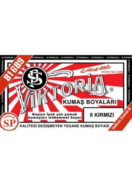 Viktoria Kırmızı Kumaş Boyası