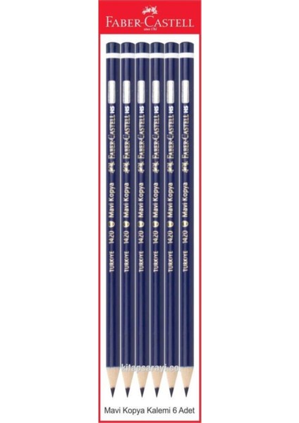 Faber Castell Faber Castel Mavi Kopya Kalemi 6 Adet