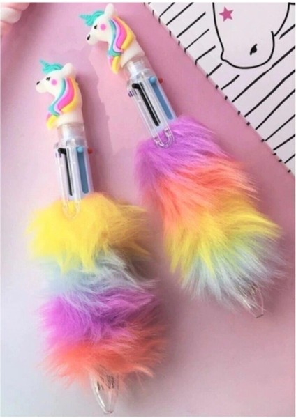 Unicorn Peluş Tükenmez Kalem 6 Renk