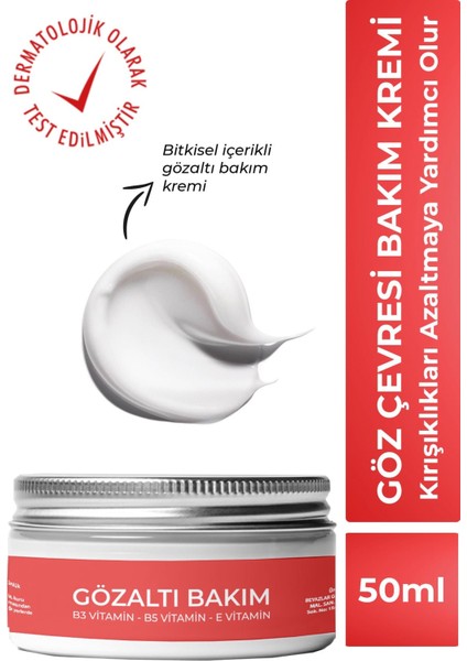 Göz Çevresi Kremi, Göz Altı Kremi, Yoğun Nem Desteği İle 50Ml