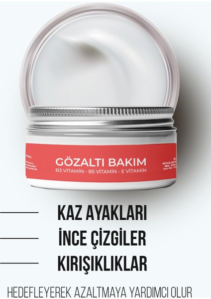 Göz Çevresi Kremi, Göz Altı Kremi, Yoğun Nem Desteği İle 50Ml