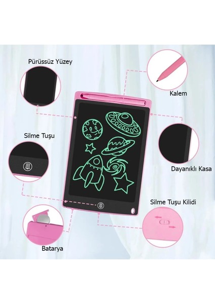 10'inç Grafik Tablet Çocuk ve Yetişkinler Için LCD Yazı ve Wiriting Resim Çizim Tahtası