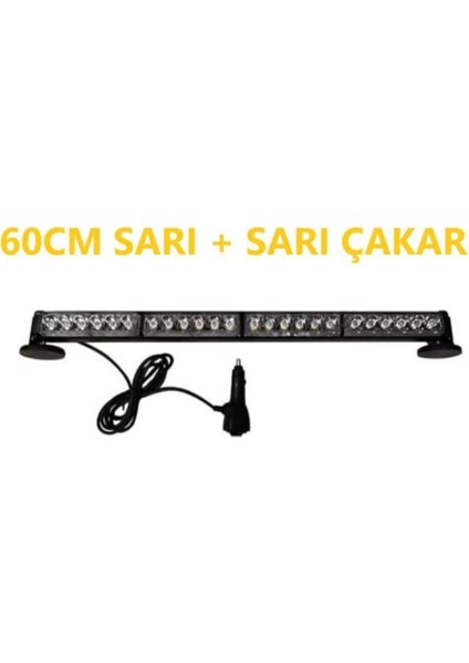 60 cm Çakar LED Sarı + Sarı Çakar Lamba 10 Fonksiyonlu fiyatları