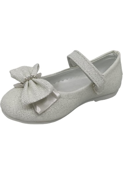 100 Kız Bebek Çocuk Sedef Simli Fiyonklu Cırtlı Babet modelleri