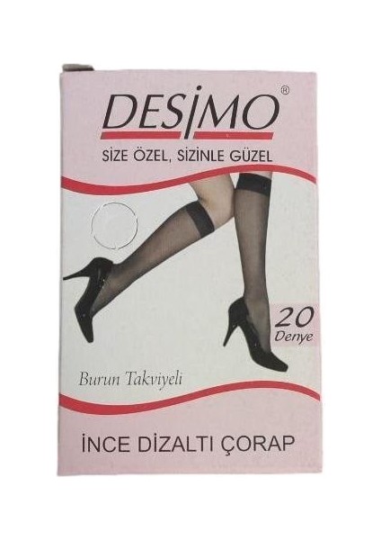 Ince Dizaltı Çorap 20 Denye Siyah 12 Li