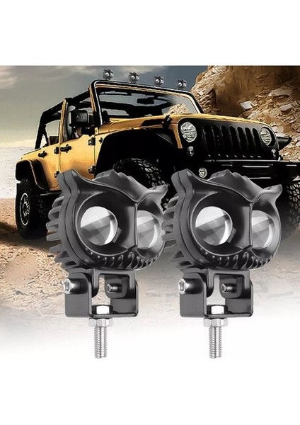 Motostart Baykuş Ikili LED Sis Farı Motosiklet ve Off Road (1 Takım)