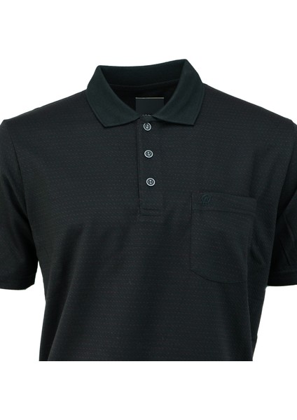 Erkek Polo Yaka Cepli Kısa Kollu Tam Kalıp Normal Kesim Pamuklu Kumaş T-Shirt
