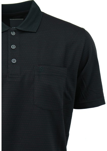 Erkek Polo Yaka Cepli Kısa Kollu Tam Kalıp Normal Kesim Pamuklu Kumaş T-Shirt