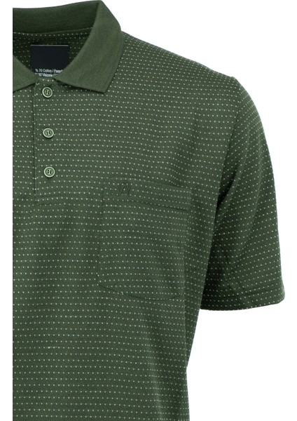 Erkek Polo Yaka Cepli Kısa Kollu Tam Kalıp Normal Kesim Pamuklu Kumaş T-Shirt