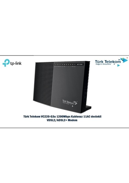My Polo Tp-Link VC220-G3U 1200 Mbps Kablosuz 11AC Vdsl2 / Adsl2 + Modem 5 Ghz 2.4 Ghz