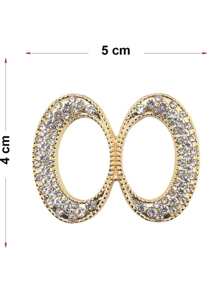 Hobi Dünya Kristal Taşlı Altın Renk Kemer Tokası