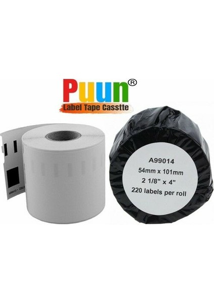 Puun Dymo Lw 99014 Muadil Sevkıyat Etıketı 220 Etiket/paket 54MM x 101MM Labelwriter LW310, LW320, LW330, LW400, LW450, Twin, Duo, 4xl