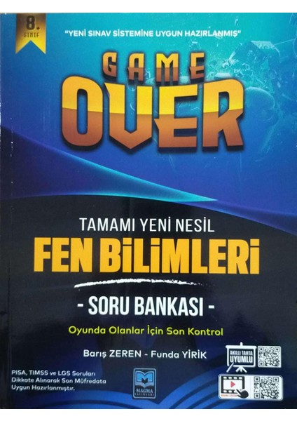 Magma Yayınları 8. Sınıf Lgs Fen Bilimleri Soru Bankası Game Over Serisi Idekitap 0223