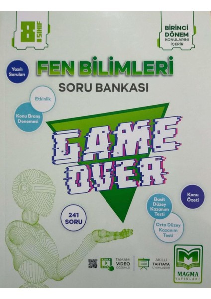 Magma Yayınları 8. Sınıf Lgs Fen Bilimleri Soru Bankası - Game Over Serisi ( 1. Dönem ) 2023