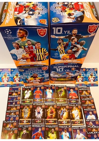 Süper Final 10.yıl Premium Özel Seri 50LI Futbol Oyuncu Kartları - 2023 -24-25-26-27 Son Sezon indirimleri