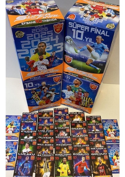 Süper Final 10.yıl Premium Özel Seri 200LÜ Futbol Oyuncu Kartları - 2023 -24-25-26-27 Son Sezon