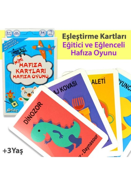 Eşleştirme Kartları Hafıza Oyunu - Oyun -   - Mini Hafıza Kart Oyunu Stoktan Star Mini