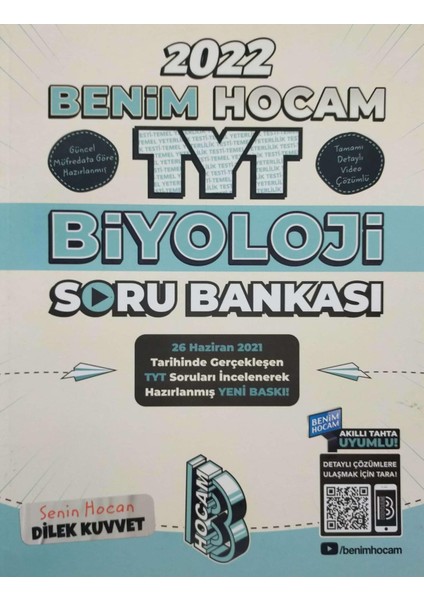 Benim Hocam Yayınları Tyt Biyoloji Soru Bankası 2022
