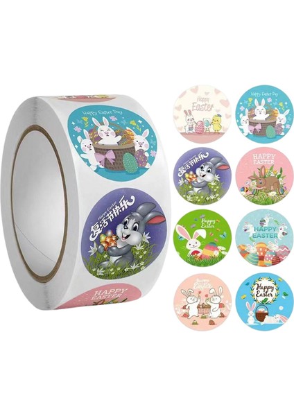 500X Sevimli Paskalya Çıkartmaları Dekorasyon Zarf Mühür Stickers Hediye Sızdırmazlık Stili C (Yurt Dışından)