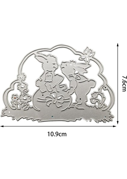 Paskalya Tavşan Sevgilisi Metal Kesme Damgalar Için Kabartma Şablonu Kabartma (Yurt Dışından)