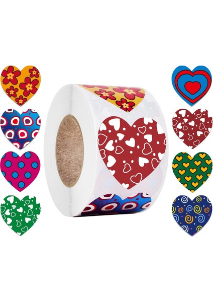 500PCS Kalp Çıkartmaları 1 Inç Için Kendi Yapışkan Renkli Dekoratif Çıkartma Etiketleri (Yurt Dışından) indirimleri