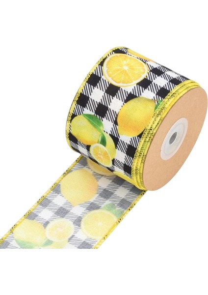 Renkli Limon Kablolu Kurdele 5 Yarda Doğum Günü Partisi Dekorasyon Dikiş Çelenk (Yurt Dışından)