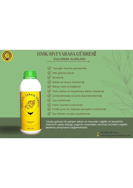 %100 Organik Hmk Sıvı Yarasa Gübresi 20 Litre