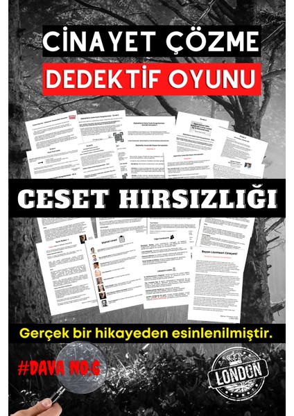 Ceset Hırsızlığı Davası Dedektif Oyunu - Çözülemeyen Davalar - Katil Kim Oyunu - Gizemli Cinayetler