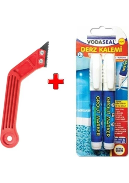 Beyaz Derz Kalemi 2li Set + Derz Kazıyıcı