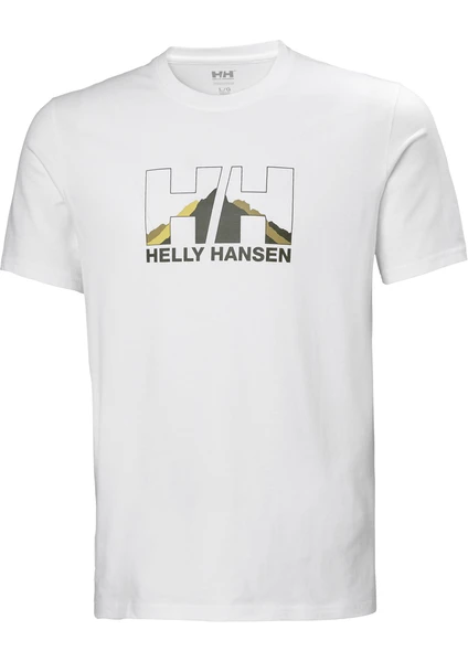 Helly Hansen  Nord Graphic T-Shirt Outdoor Erkek Beyaz HHA.62978