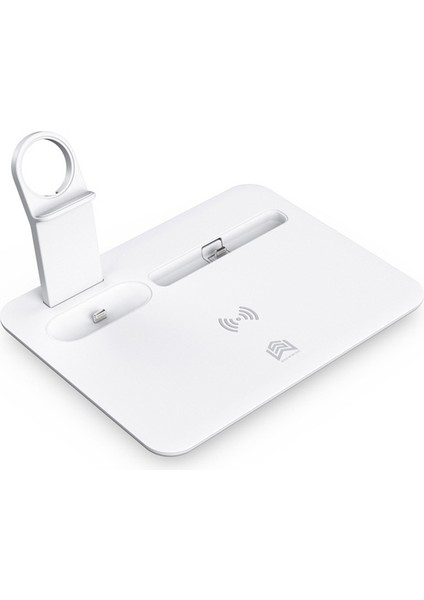 Ally 4 In1 15W Kablosuz Hızlı Şarj Standı Iphone+Iwatch+Airpods Pro Wireless