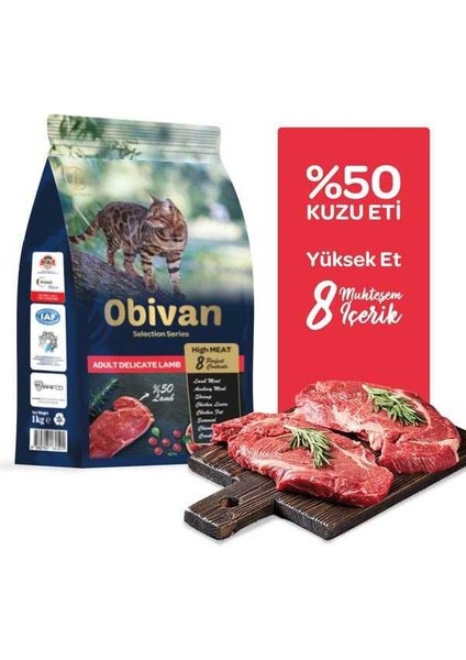 Low Grain Delicate Kuzu Etli Kedi Maması 1 kg x 10 adet