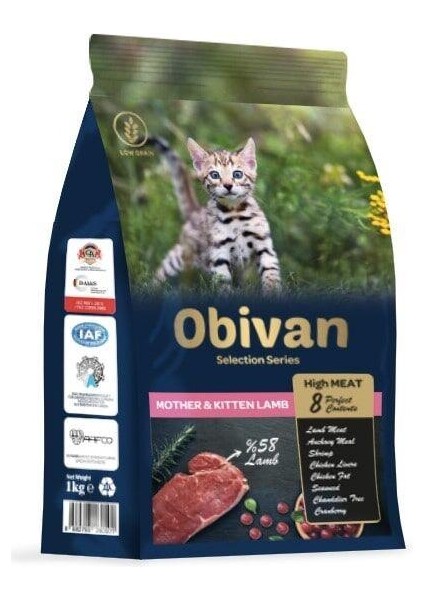 Low Grain Kuzu Etli Yavru Kedi Maması 1 kg x 3 Adet