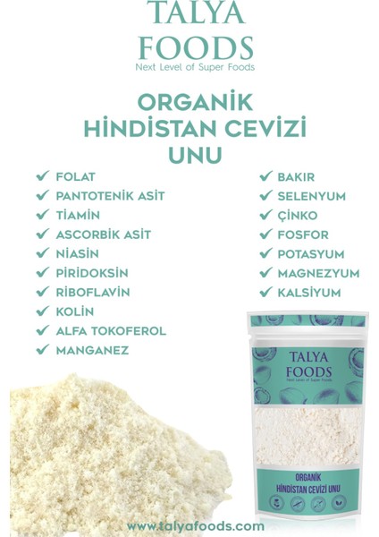 Organik Hindistan Cevizi Unu 400 G