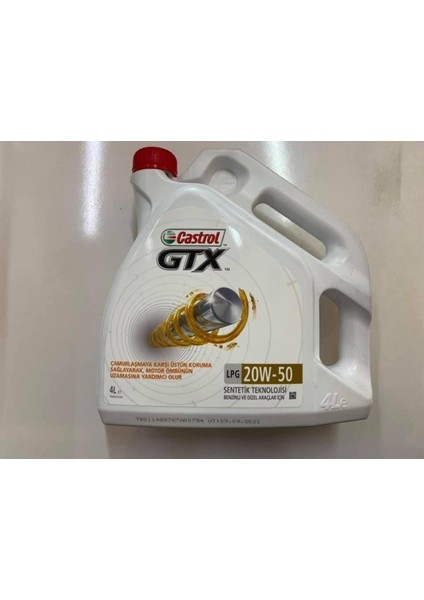 Motor Yağı 20/50 4 Litre Castrol 769882918645