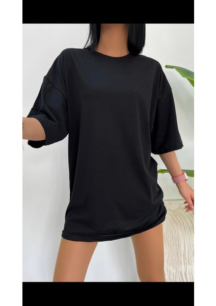 Yeni Sezon Oversize Rahat Kalıp Düz Renk Sade T-Shirt Unisex Erkek Kadın Yazlık Tişört modelleri