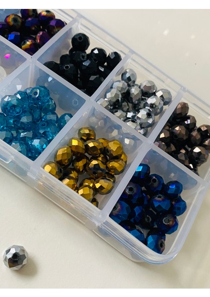 NO:112 Kristal Boncuk 8 mm Kolye Bileklik Kolye Takı Yapım Seti ve Hobi Malzemeleri fiyatları