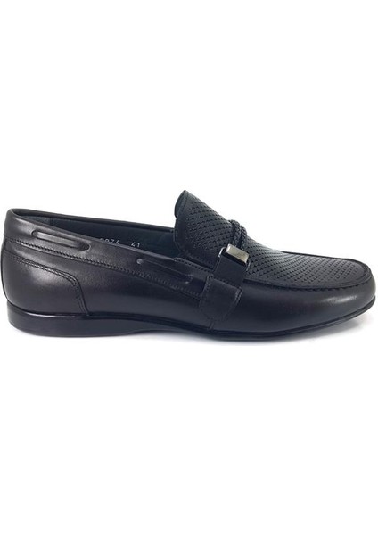 2076 Günlük Hakiki Deri Erkek Babet Ayakkabı-Siyah fiyatları