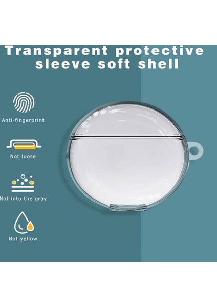 Oppo Enco Air 2 Pro ile Uyumlu Kılıf Transparent Clear Soft Şeffaf