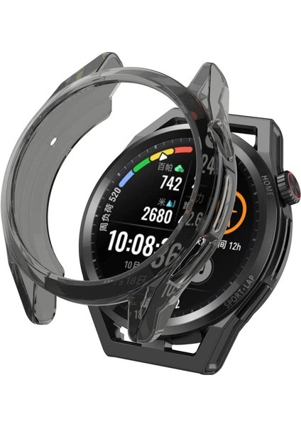 Huawei Watch Gt Runner Uyumlu Önü Kapalı Silikon Ekran ve Kasa Koruyucu Kılıf