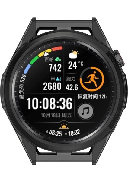Huawei Watch Gt Runner Uyumlu Önü Kapalı Silikon Ekran ve Kasa Koruyucu Kılıf