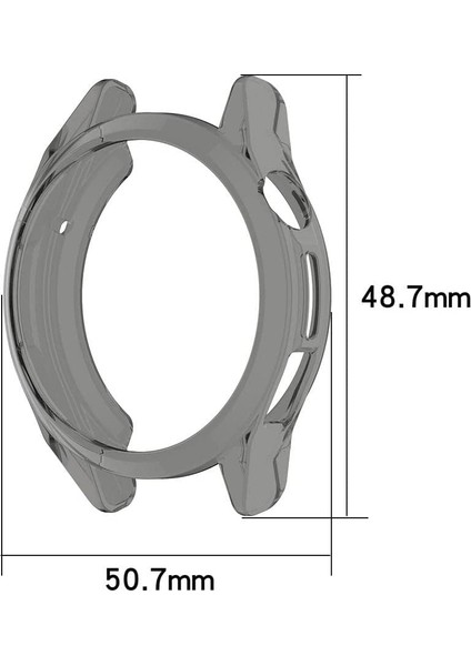Huawei Watch Gt Runner Uyumlu Önü Kapalı Silikon Ekran ve Kasa Koruyucu Kılıf