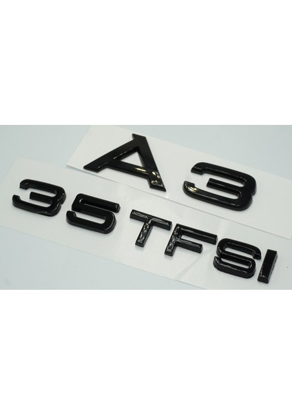 Audi A3 35 Tfsi Parlak Siyah Abs 3m 3D Bagaj Yazı Logo Orjinal Ürün fiyatları