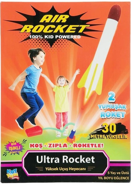 Air Rocket Işıklı Ultra Uçan Duello Oyuncak Seti-1 Işıklı, 1 Işıksız Yedek Roketli