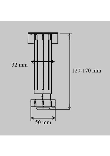 Ayarlı Mutfak Baza Ayağı Plastik Beyaz 15-20CM (4 Adet) fiyatları