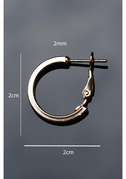 Altın Renk Köşeli Halka Klipsli Küpe 2mm 2×2 modelleri