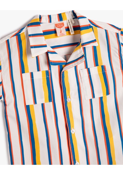 Gömlek Kısa Kollu Cep Detaylı Pamuklu modelleri