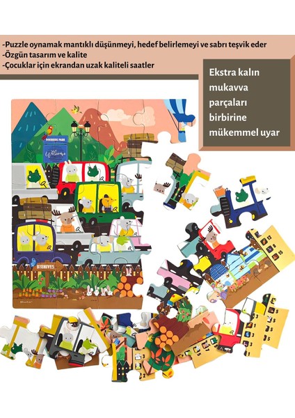 Doerkids Park Ara-Bul Yer Puzzle | Eğitici Puzzle 35 Parça Doer Park modelleri