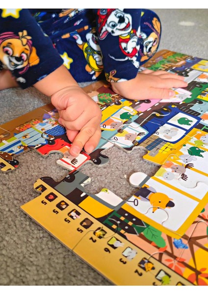 Doerkids Park Ara-Bul Yer Puzzle | Eğitici Puzzle 35 Parça Doer Park fırsatları