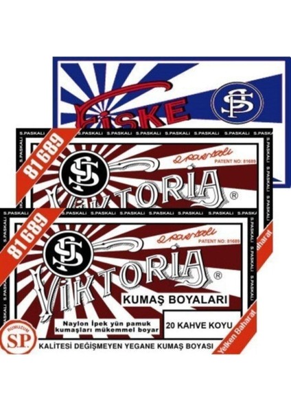 Kumaş Boyası Koyu Kahve 2pk+Fiske Sabitleme 1pk